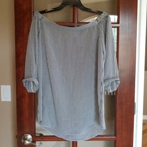 Silk off the shoulder blouse